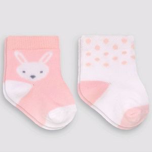 Baby girl pink Easter bunny socks